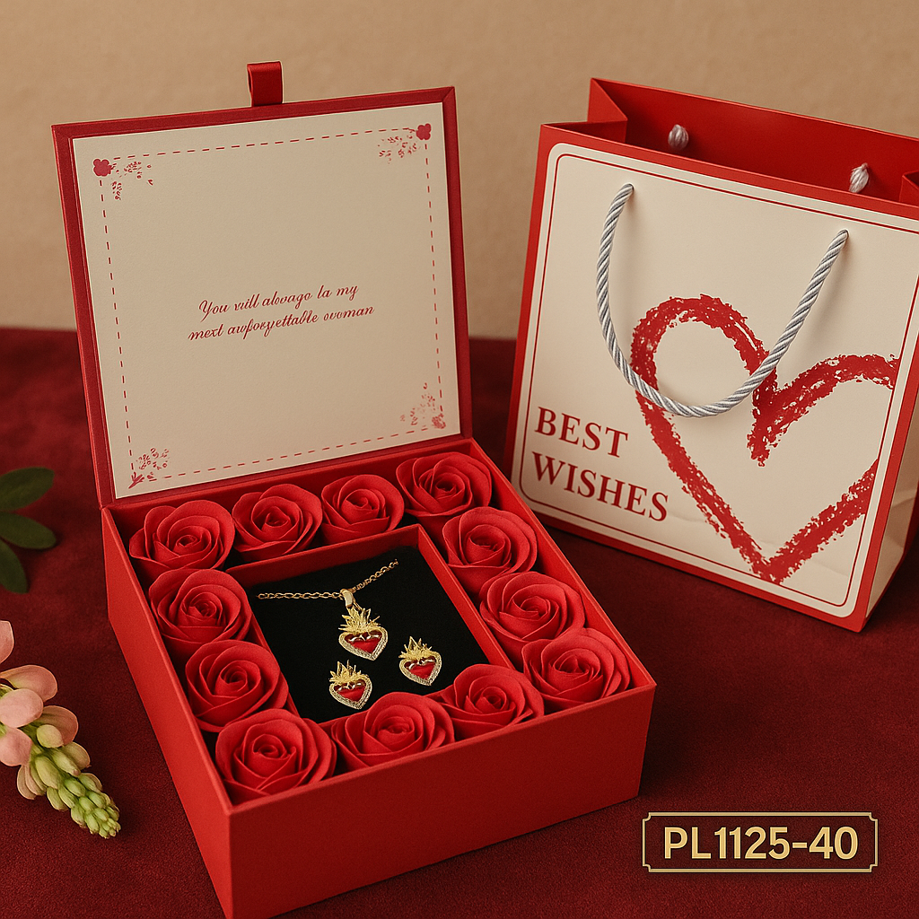 Caja de Joyería Fina con Rosas – El Regalo Perfecto para Sorprender