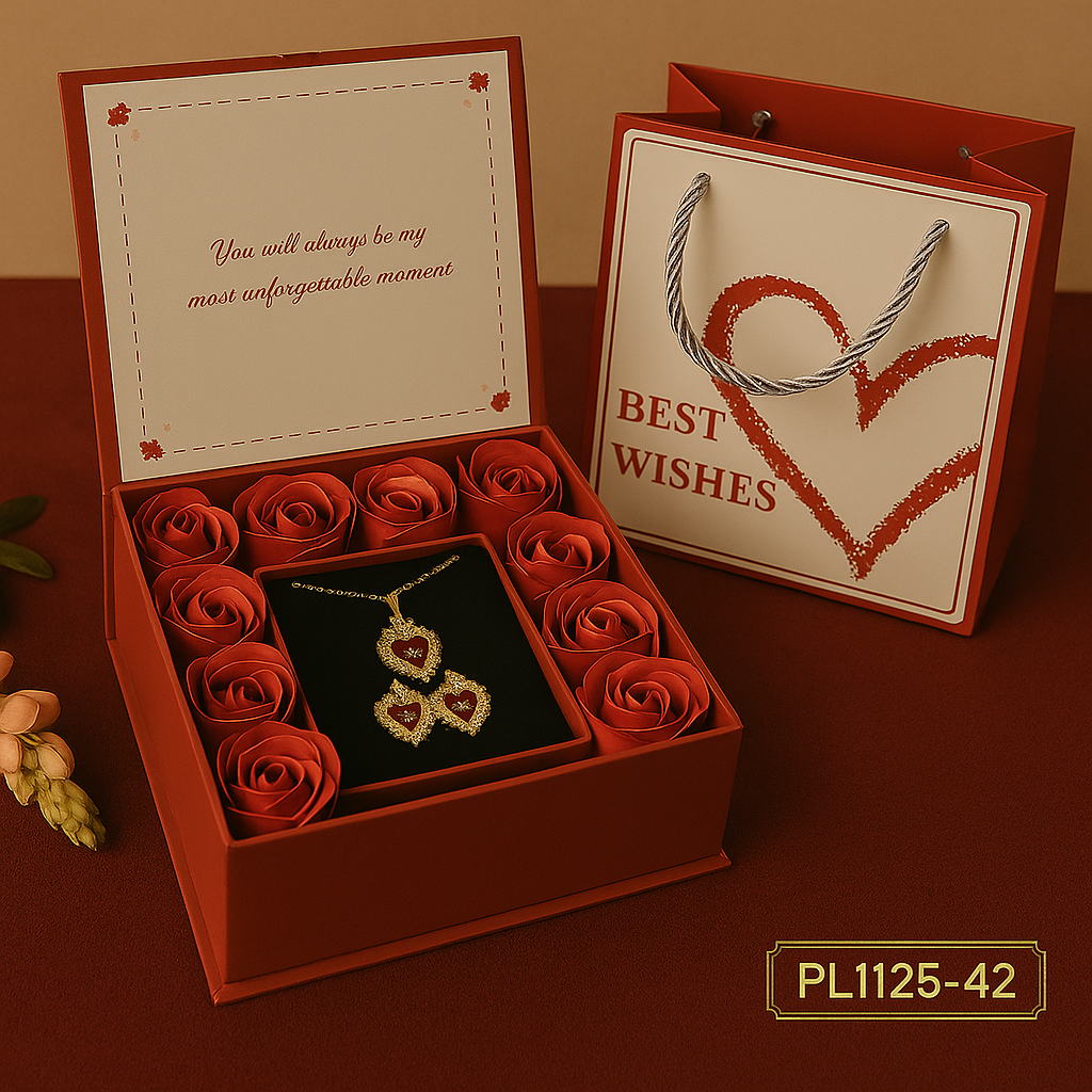 Caja de Joyería Fina con Rosas – El Regalo Perfecto para Sorprender