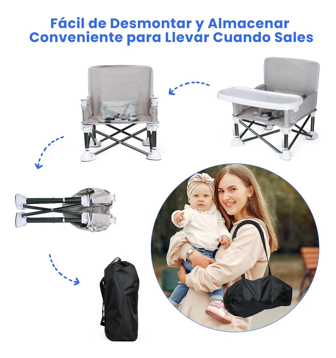 Silla Montessori 2 en 1: Comodidad y Seguridad donde estés