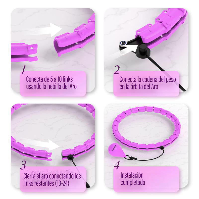 Aro Fitness Inteligente con Masaje y Peso Ajustable