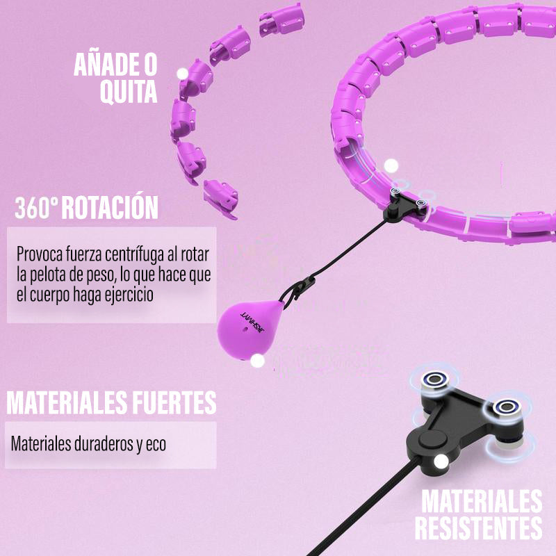 Aro Fitness Inteligente con Masaje y Peso Ajustable