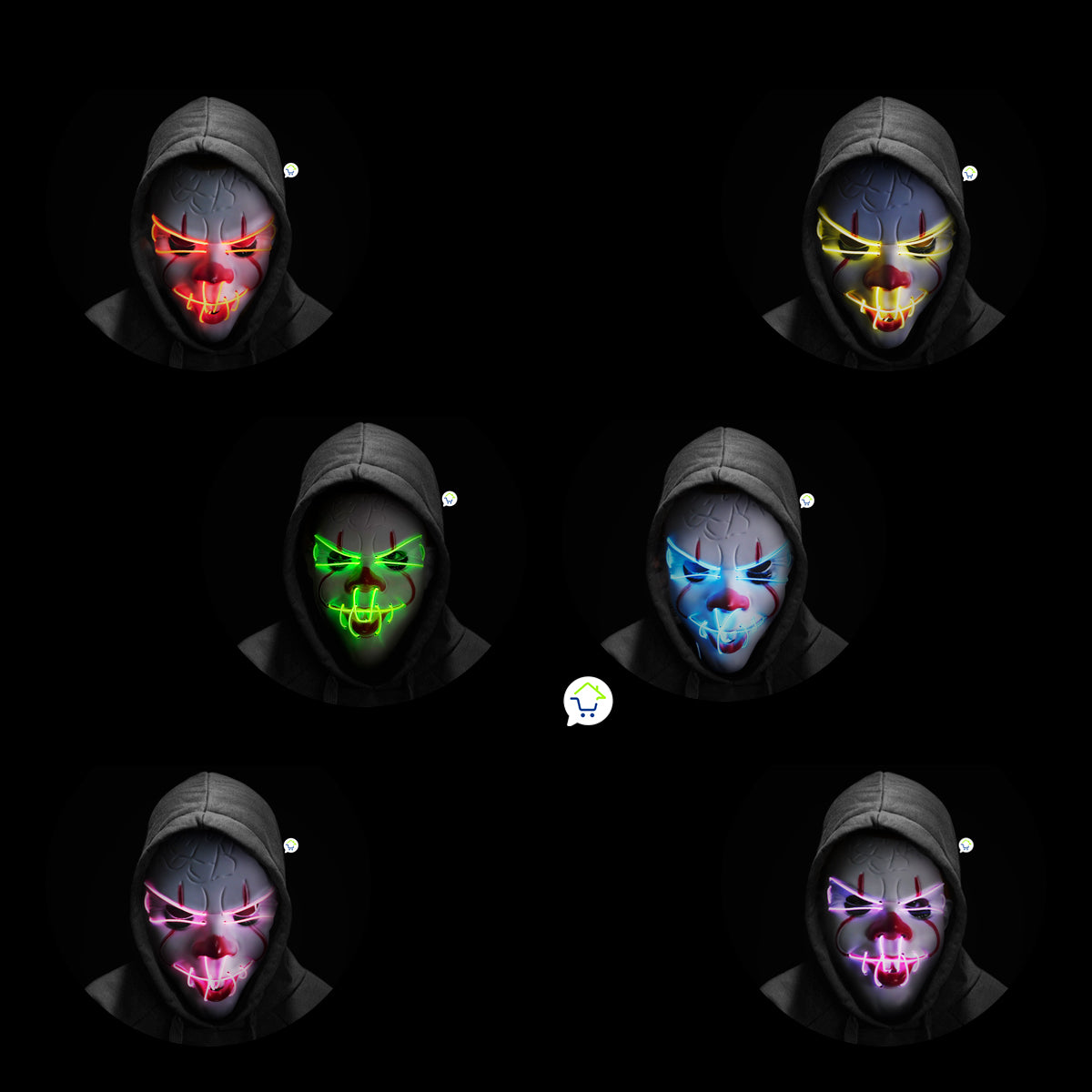 NeonMask® – La máscara LED que brilla en la oscuridad.