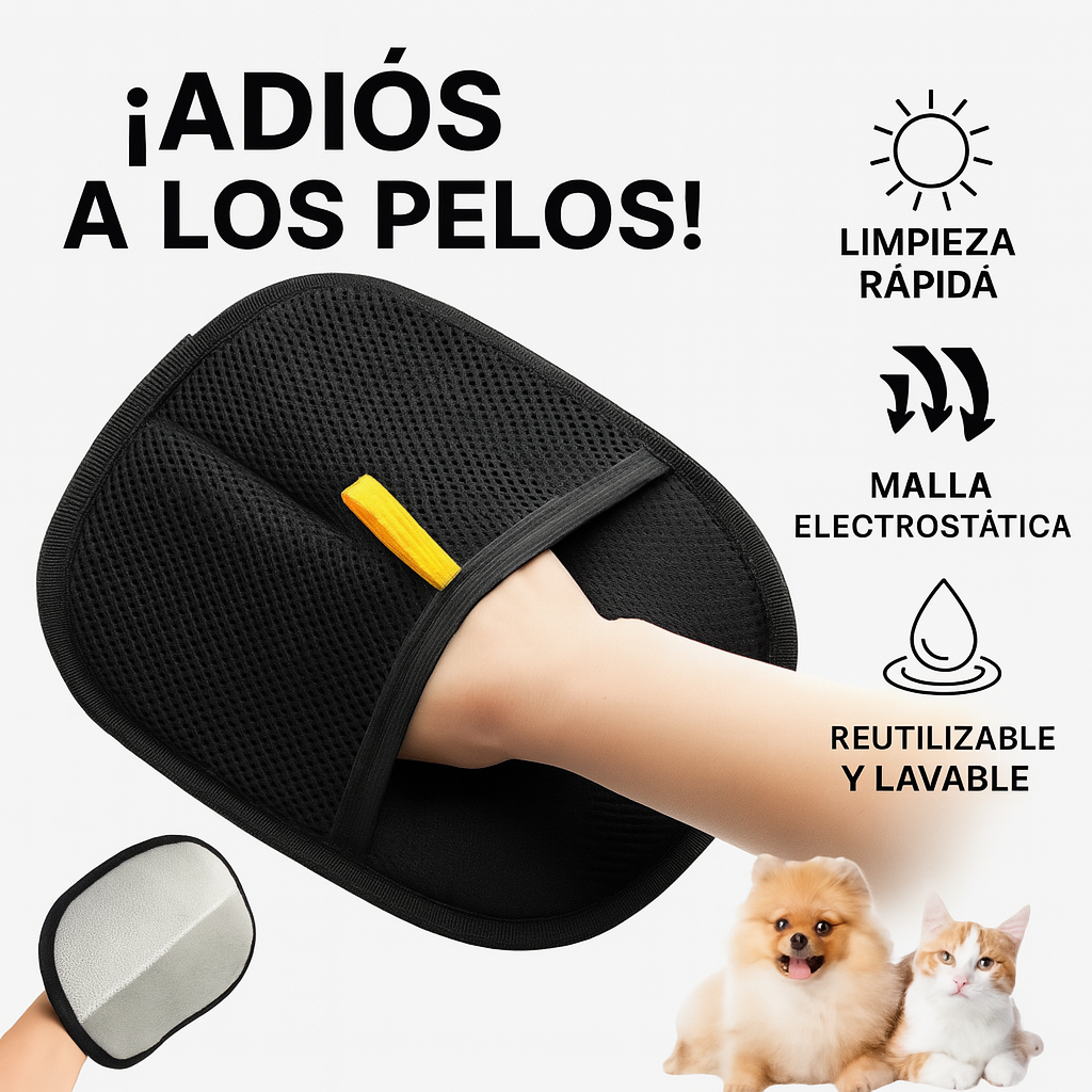 Guante Removedor de Pelo PetClean™ — ¡Dile adiós a los pelos en tu ropa y muebles!