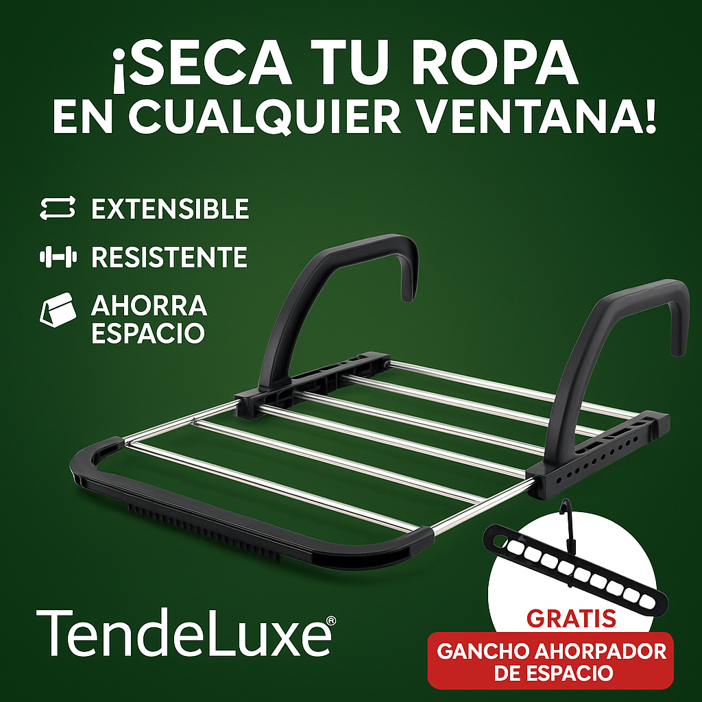 Tendedero TendeLuxe® - Extensible, resistente y sin ocupar espacio