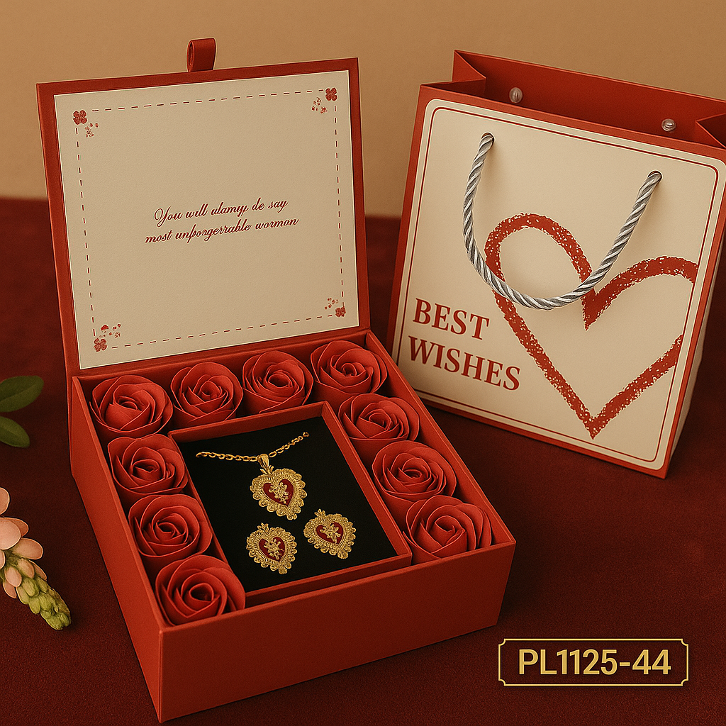 Caja de Joyería Fina con Rosas – El Regalo Perfecto para Sorprender