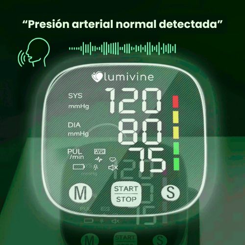 PulseSmart - Tensiometro Recargable De Muñeca Con Voz