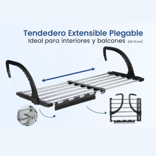 Tendedero TendeLuxe® - Extensible, resistente y sin ocupar espacio