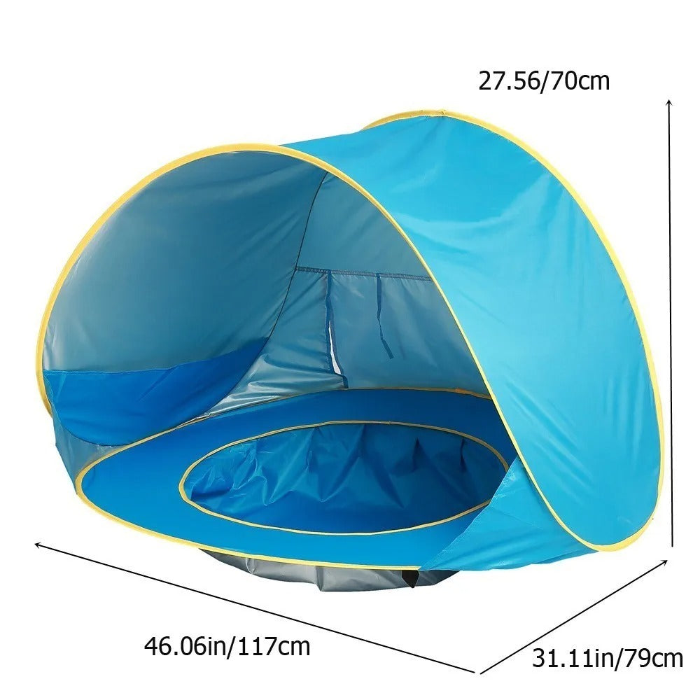 AquaBebé - Carpa Portátil UV – Protección solar y frescura para tu bebé en segundos